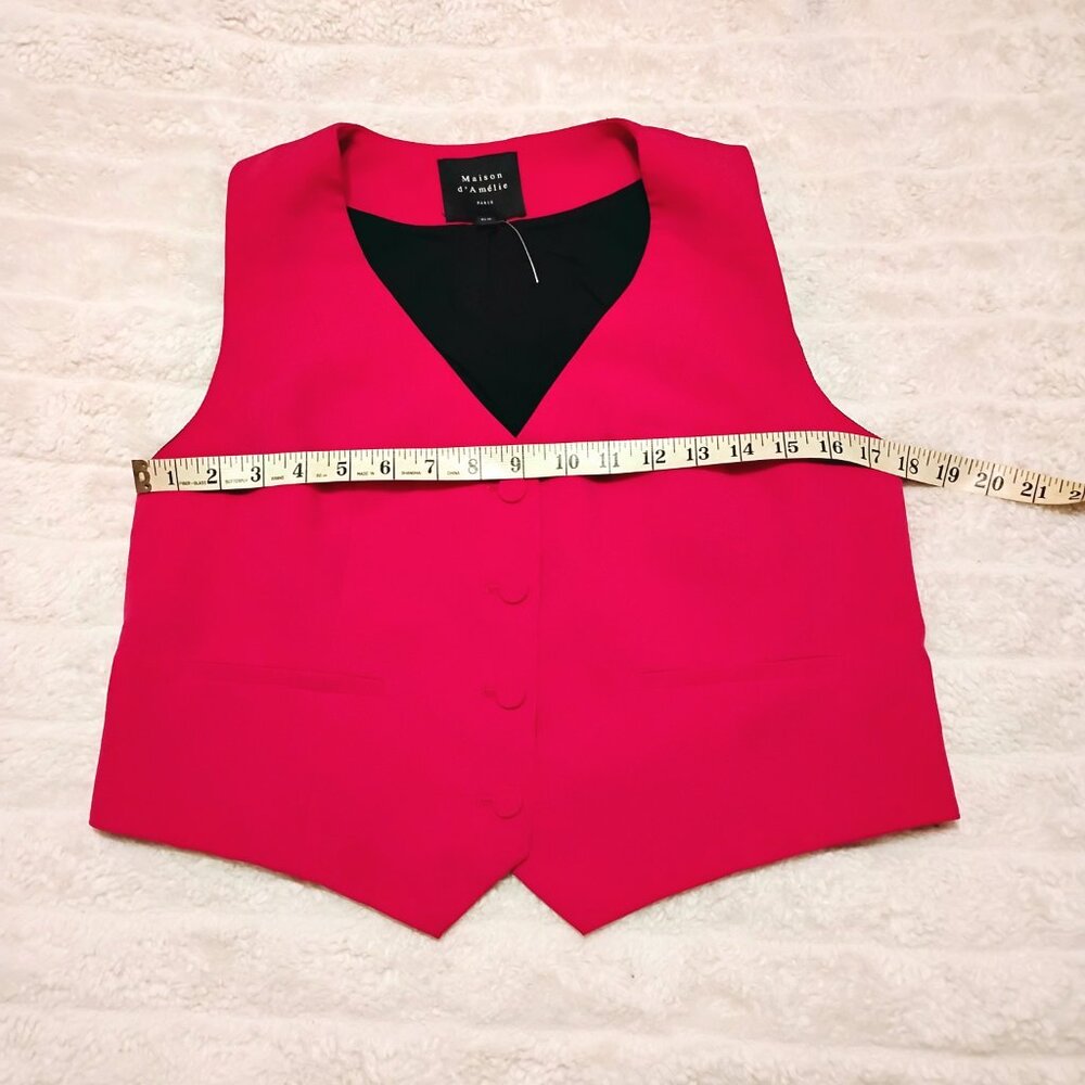 Maison d'Amelie Paris sz Medium pink vest - Picture 7 of 7